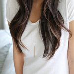 Load image into Gallery viewer, Dainty Bar Necklace Vertical Bar Necklace
