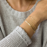 Load image into Gallery viewer, Tube Chain Disc Bracelet Layered Bracelet Set
