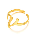 Load image into Gallery viewer, Adjustable Italic Cursive Letter Initial Ring
