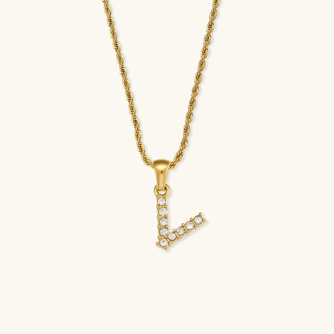 Maeve Diamond Initial Letter Necklace