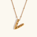 Load image into Gallery viewer, Balloon Gold Initial Necklace
