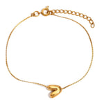 Load image into Gallery viewer, Dainty Bubble Letter Initial Bracelet
