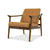 Luxury Antique Tan Leather Lounge Chair for Elegant Living Spaces