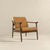 Luxury Antique Tan Leather Lounge Chair for Elegant Living Spaces