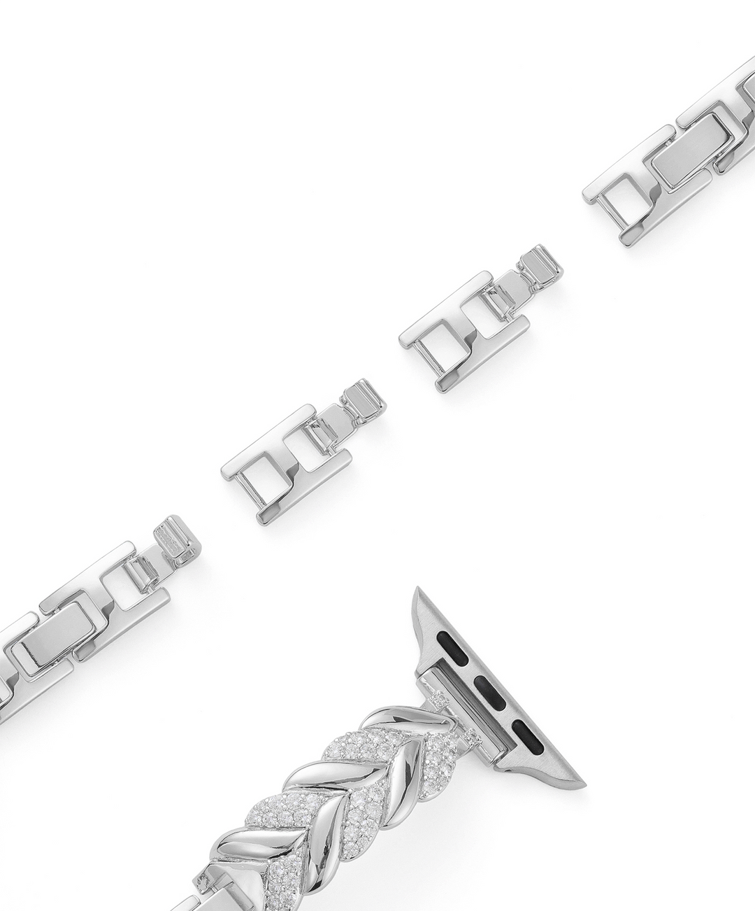 Sleek Copper Zircon Apple Watch Bands for Women