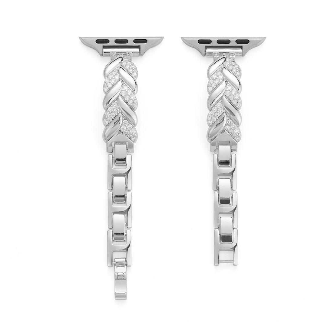 Sleek Copper Zircon Apple Watch Bands for Women