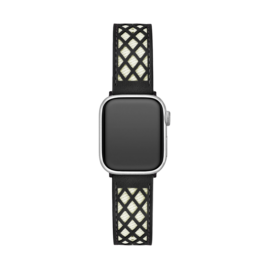 Luxury Leather Lattice Apple Watch Bands for Women