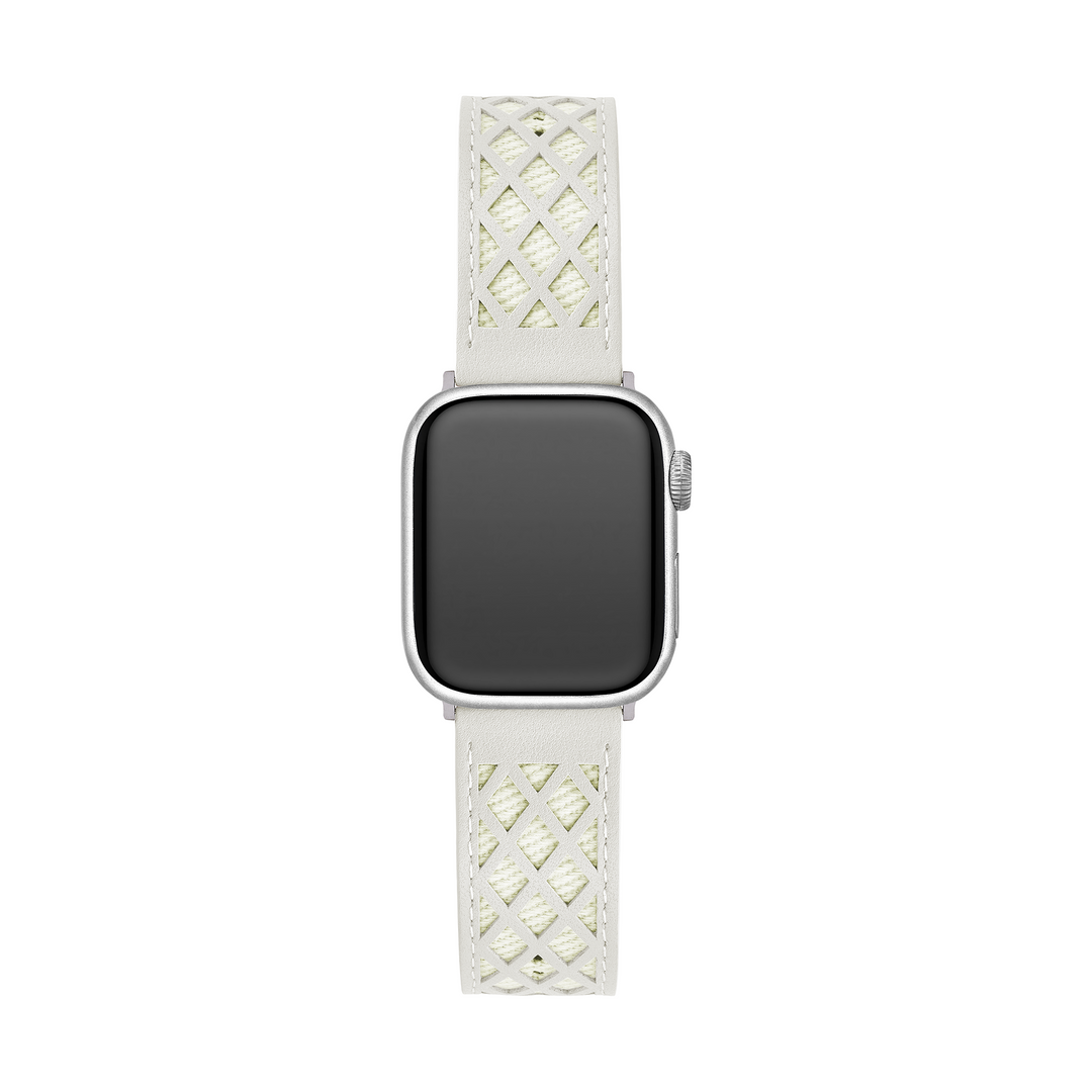 Luxury Leather Lattice Apple Watch Bands for Women