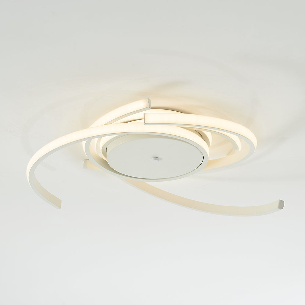 Contemporary Multi-Arc Ceiling Light Fixture