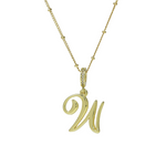 Load image into Gallery viewer, Elegant Cursive Font Satellite Chain Initial Necklace
