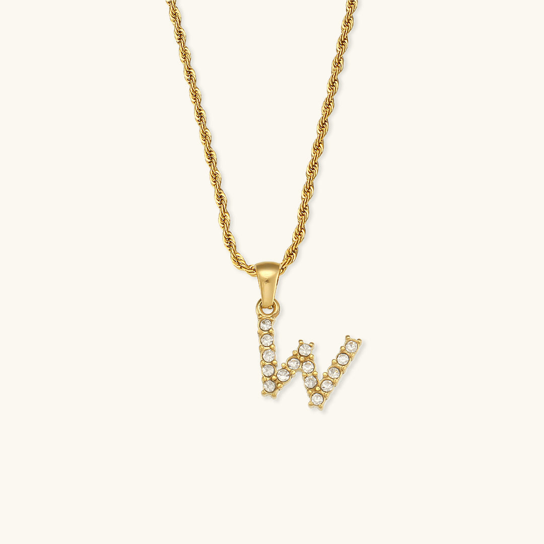 Maeve Diamond Initial Letter Necklace
