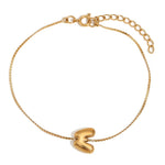 Load image into Gallery viewer, Dainty Bubble Letter Initial Bracelet
