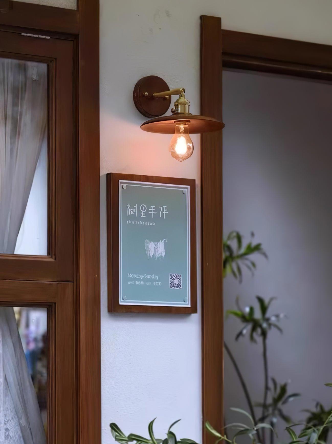 Walnut Flared Classic Elegance Wall Light