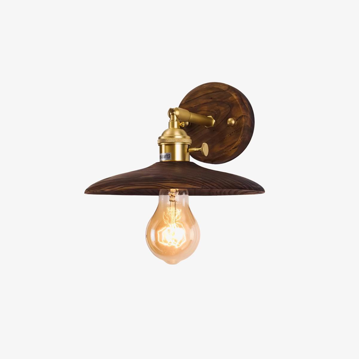 Walnut Flared Classic Elegance Wall Light