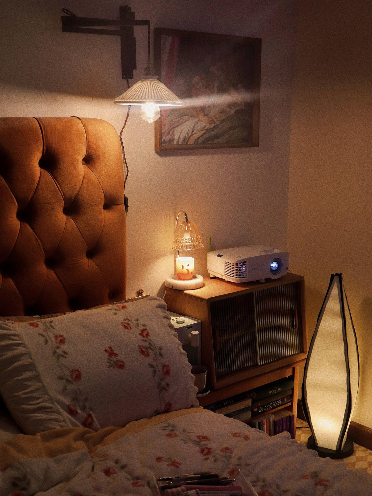 Circular Walnut Nordic Inspired Wall Lamp