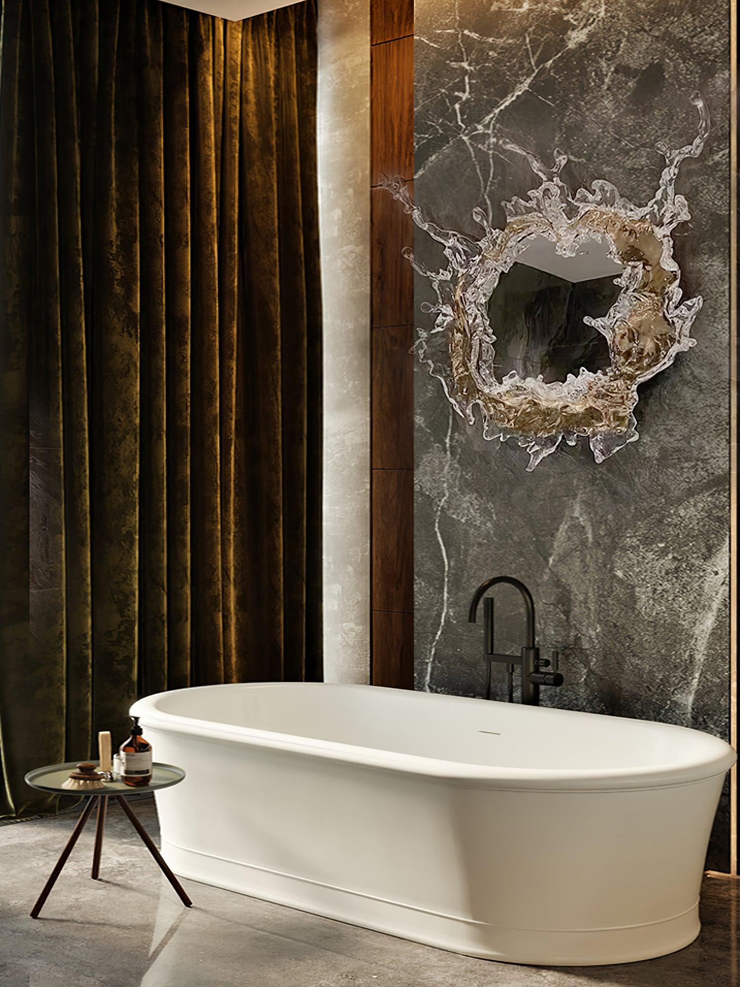 Water Drop Contemporary Mirrored Glass Wall Sconce