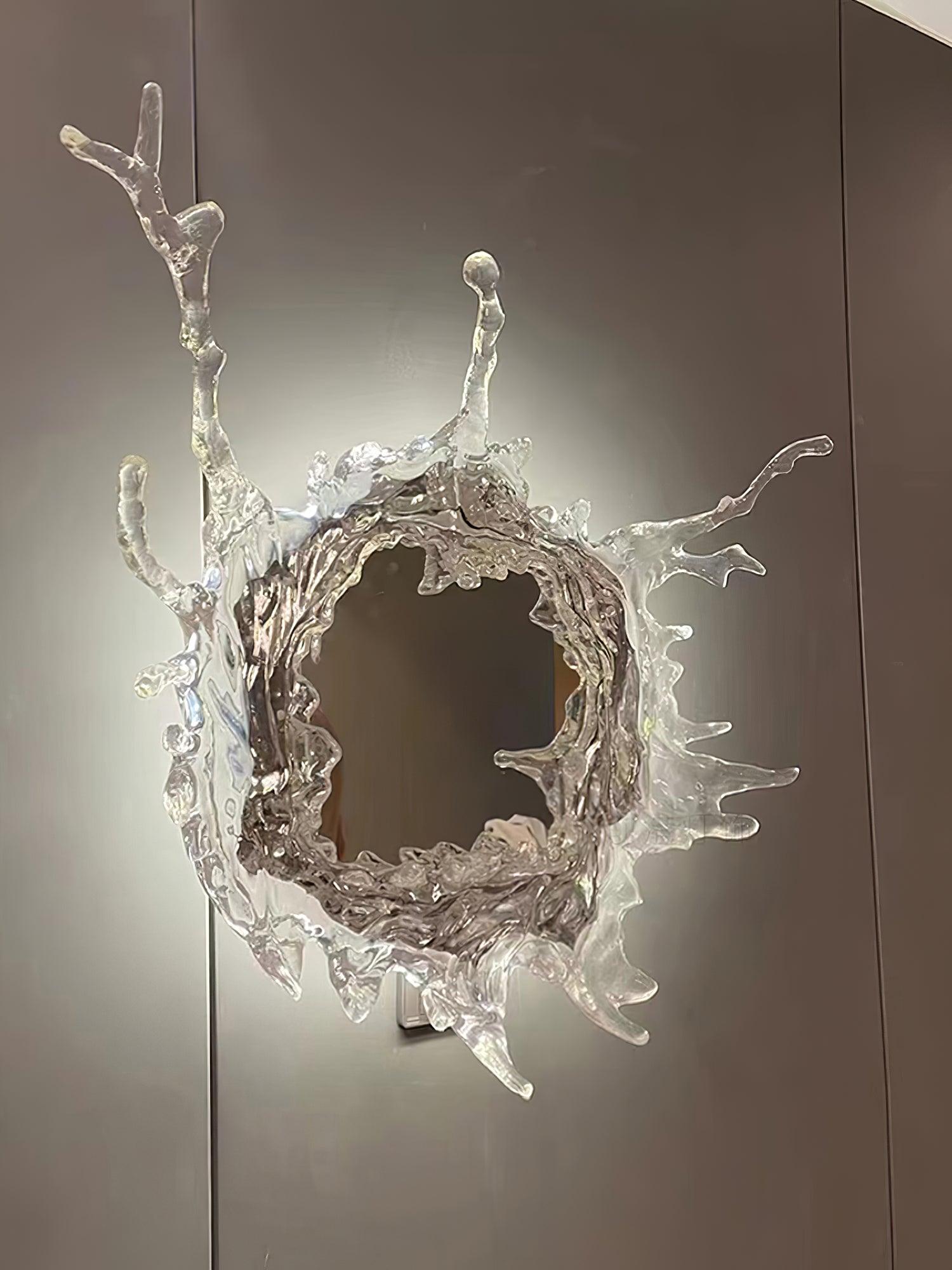 Water Drop Contemporary Mirrored Glass Wall Sconce