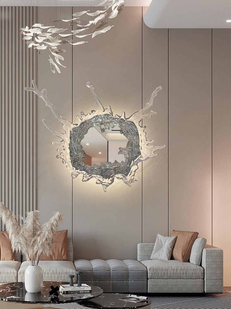 Water Drop Contemporary Mirrored Glass Wall Sconce