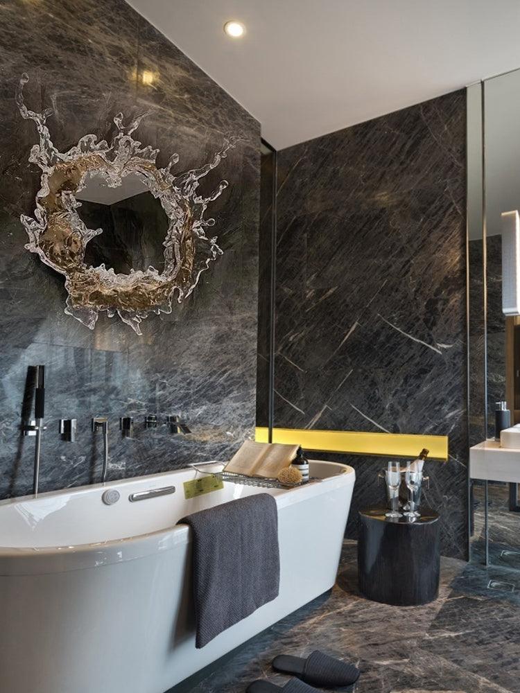 Water Drop Contemporary Mirrored Glass Wall Sconce