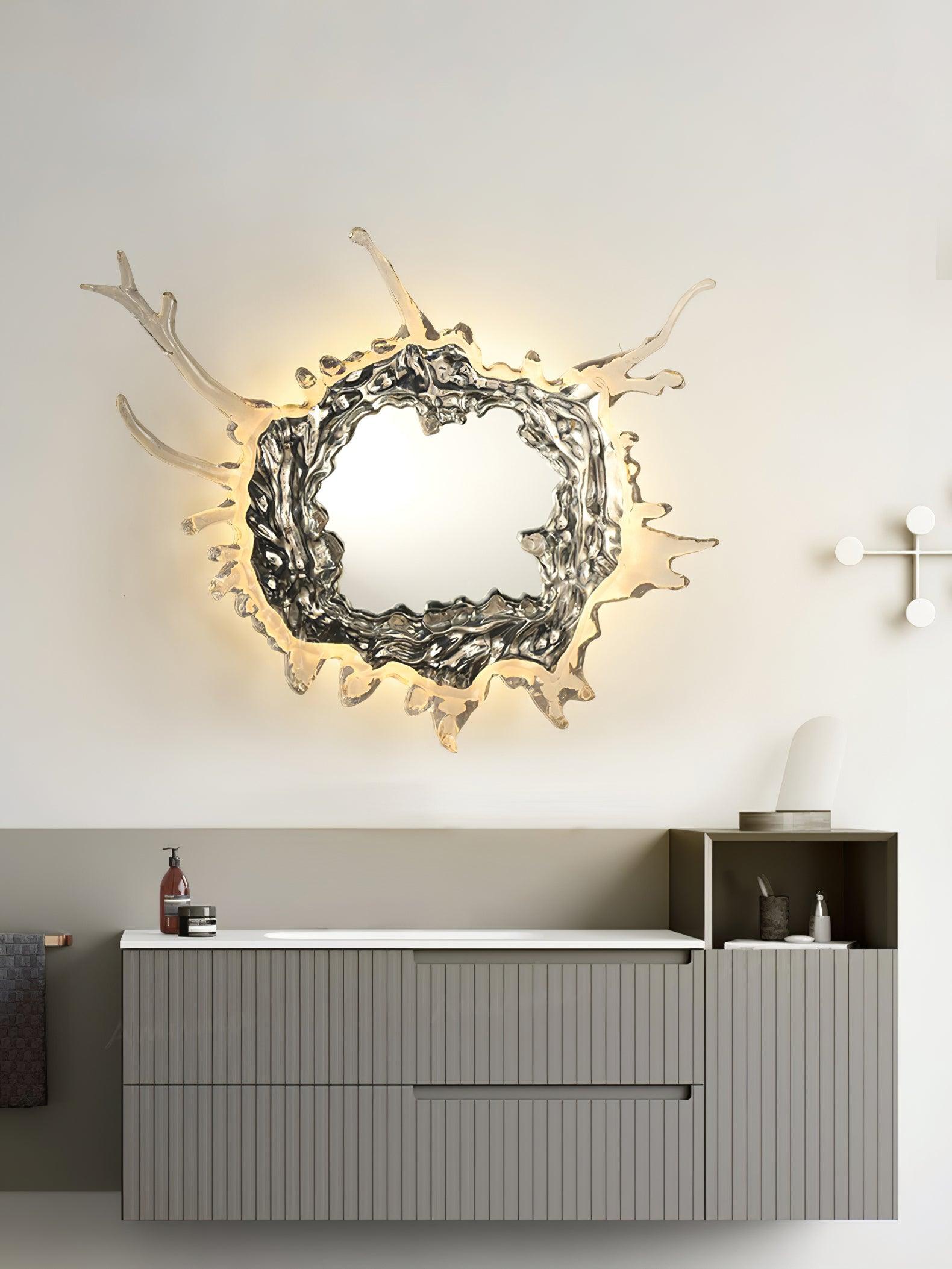 Water Drop Contemporary Mirrored Glass Wall Sconce
