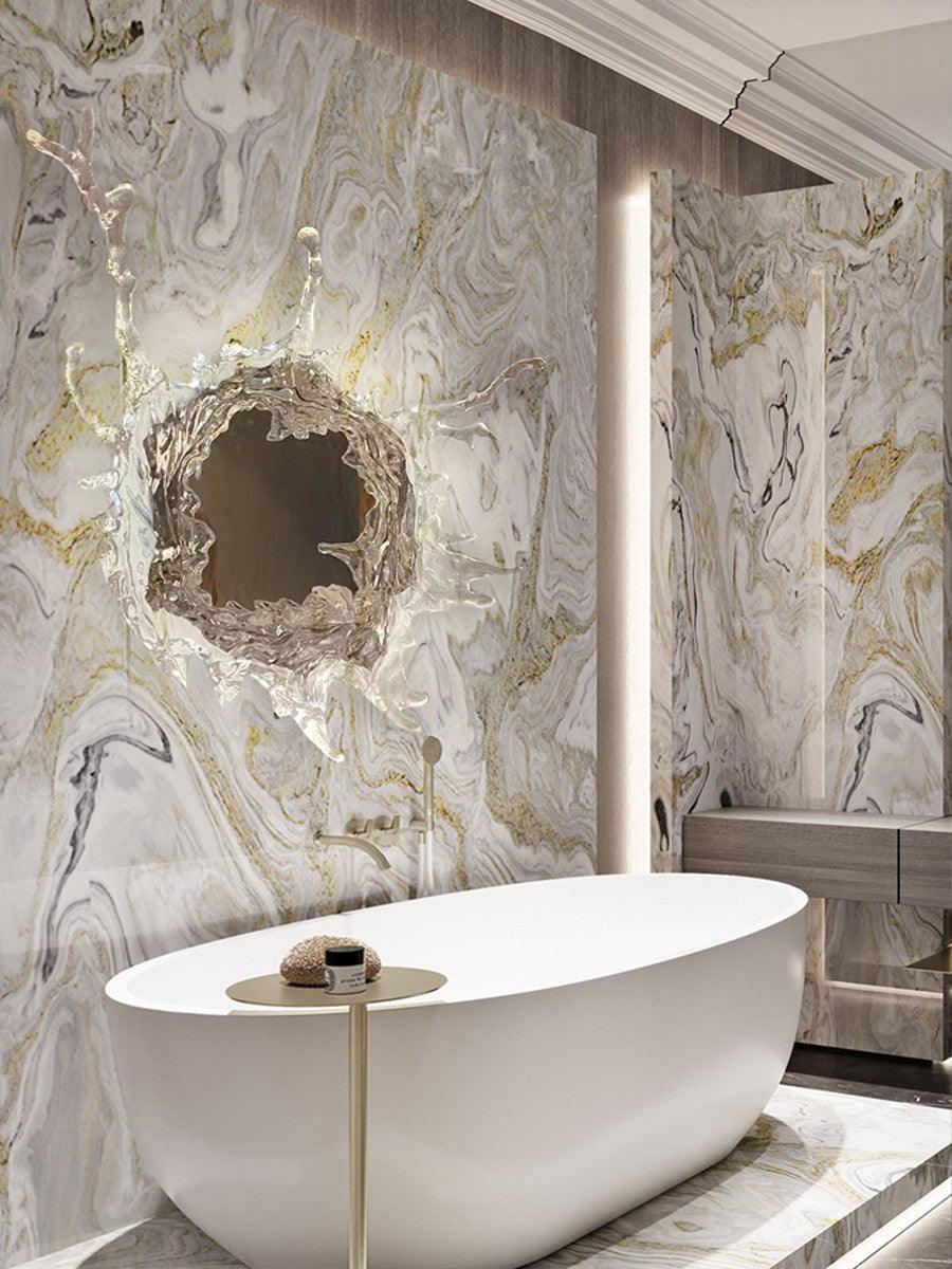 Water Drop Contemporary Mirrored Glass Wall Sconce