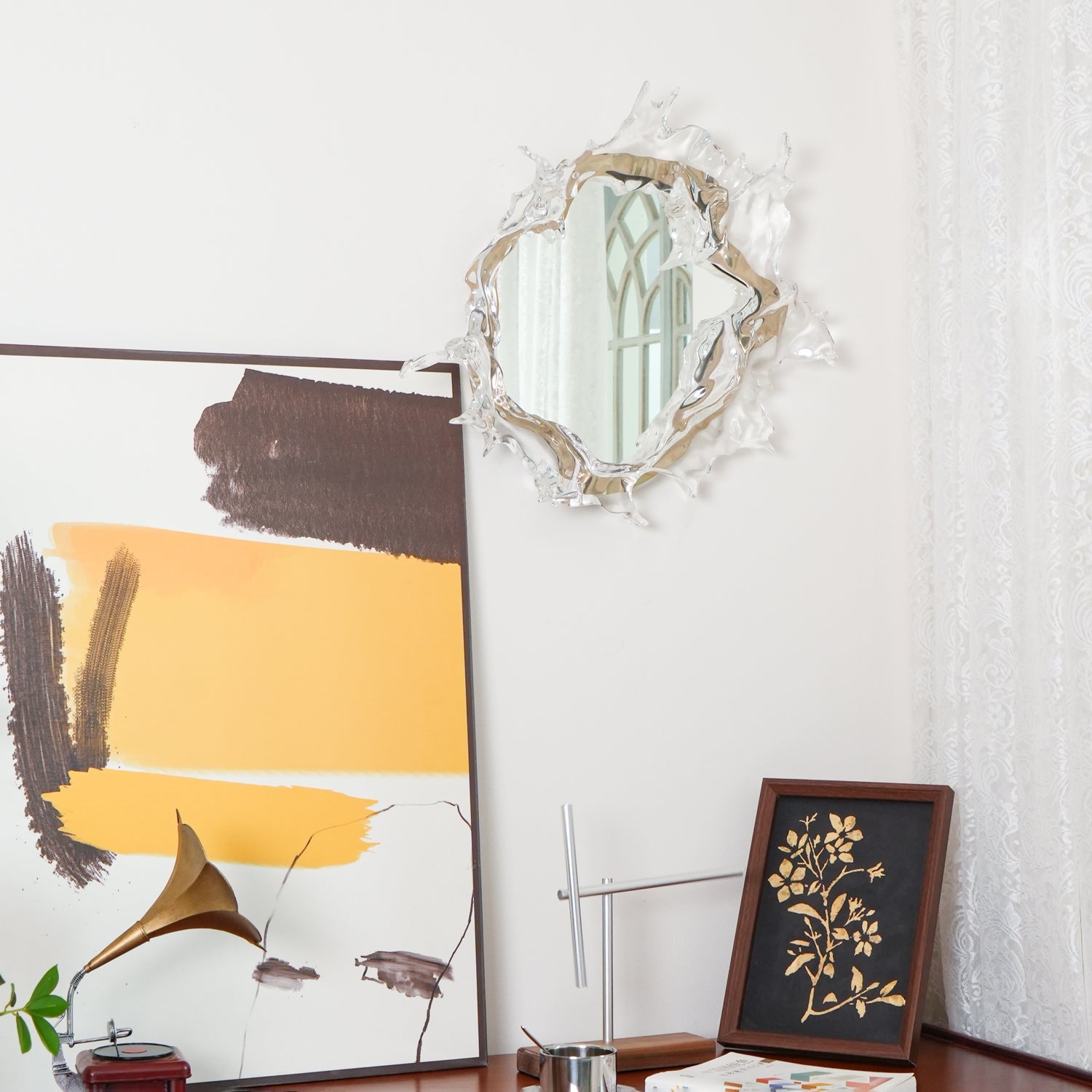 Water Drop Contemporary Mirrored Glass Wall Sconce