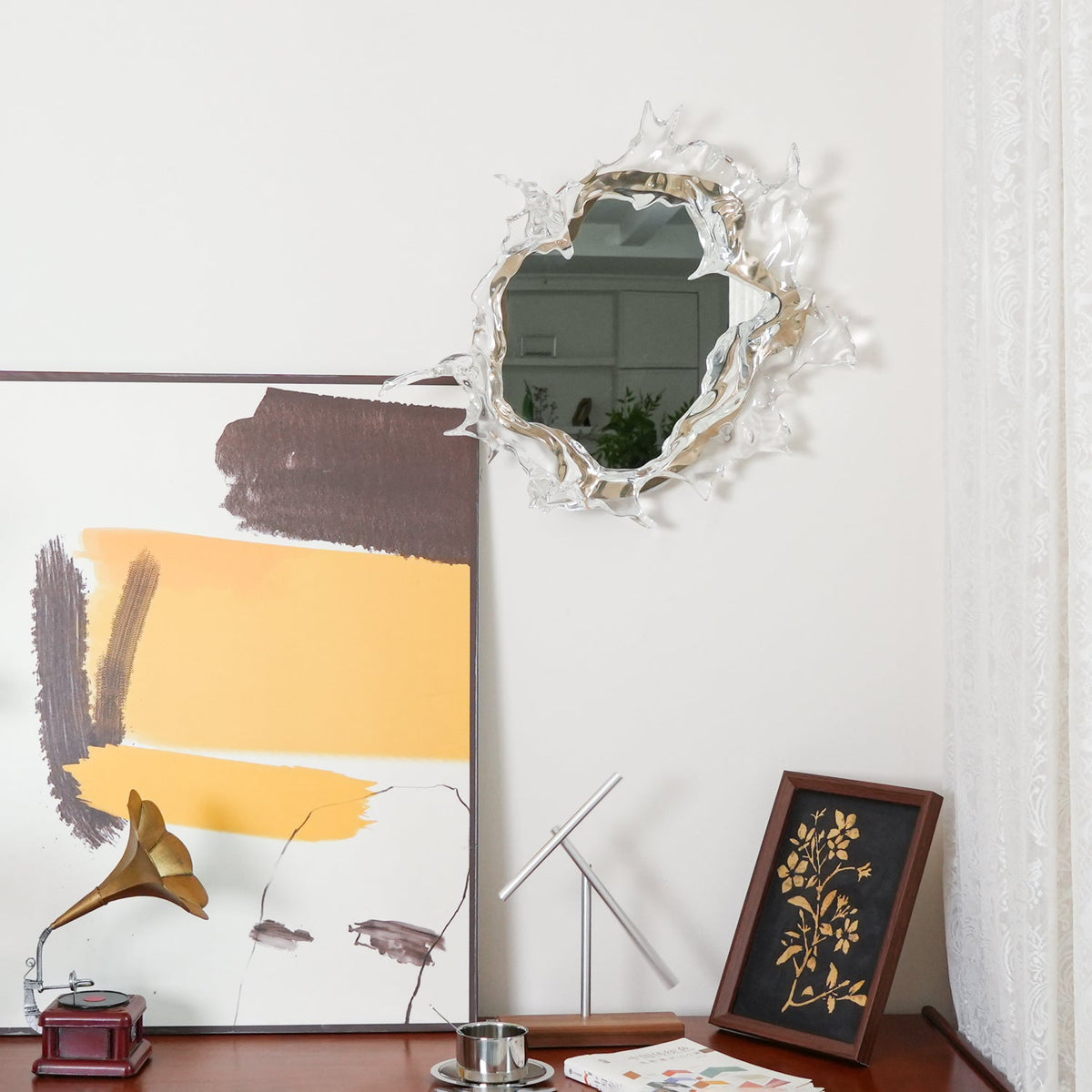 Water Drop Contemporary Mirrored Glass Wall Sconce