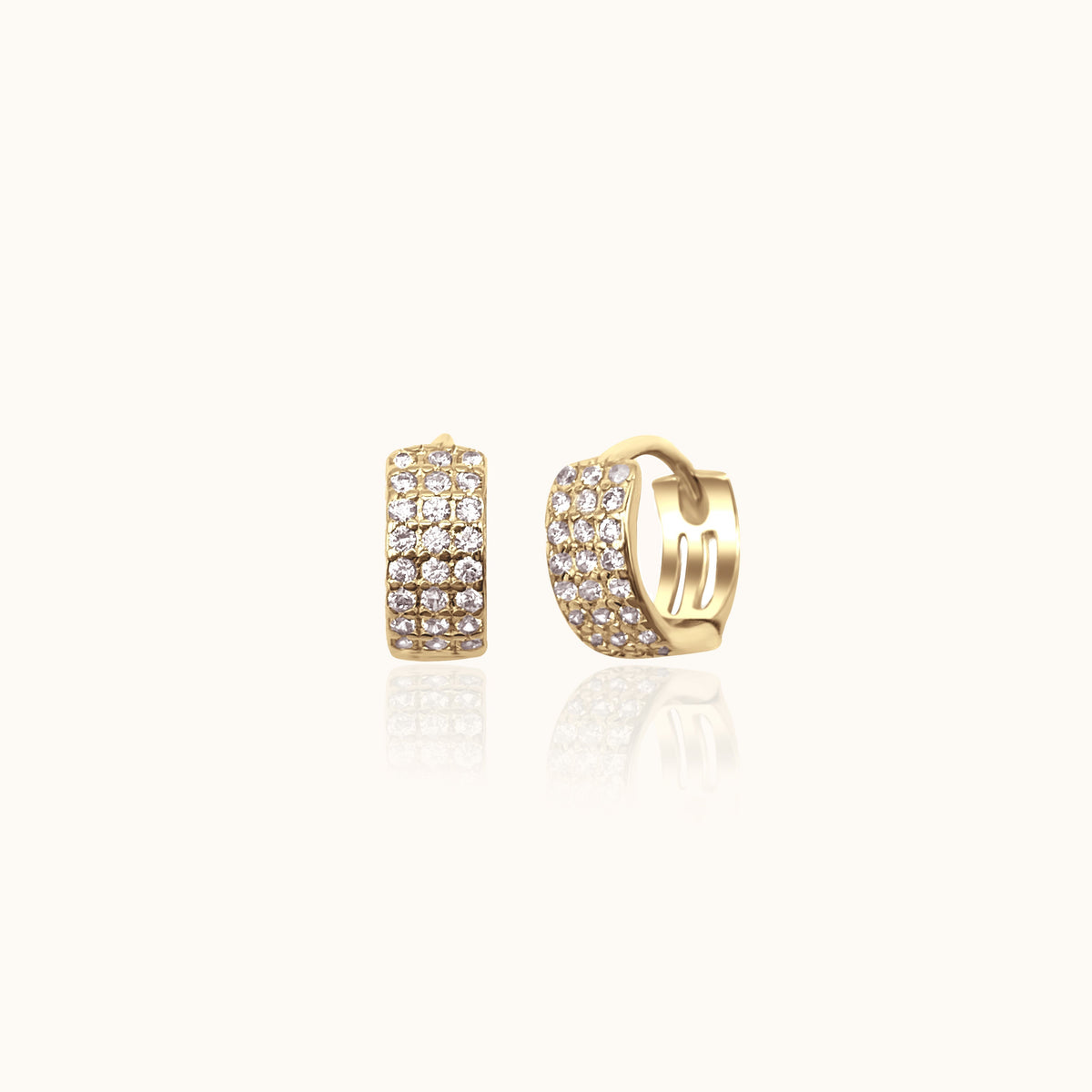 Tomiko wide cz hoop earrings