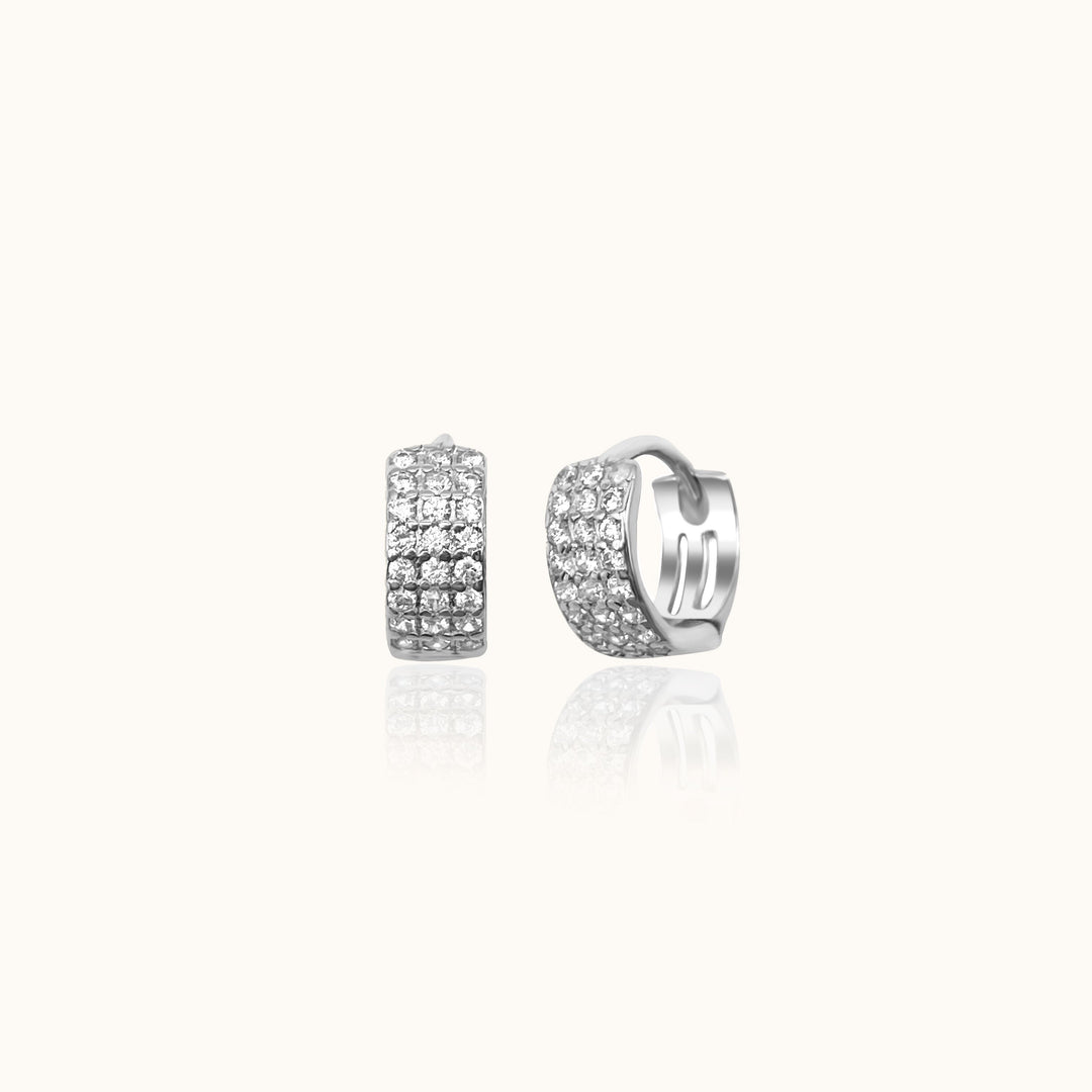 Tomiko Wide CZ Hoop Earrings