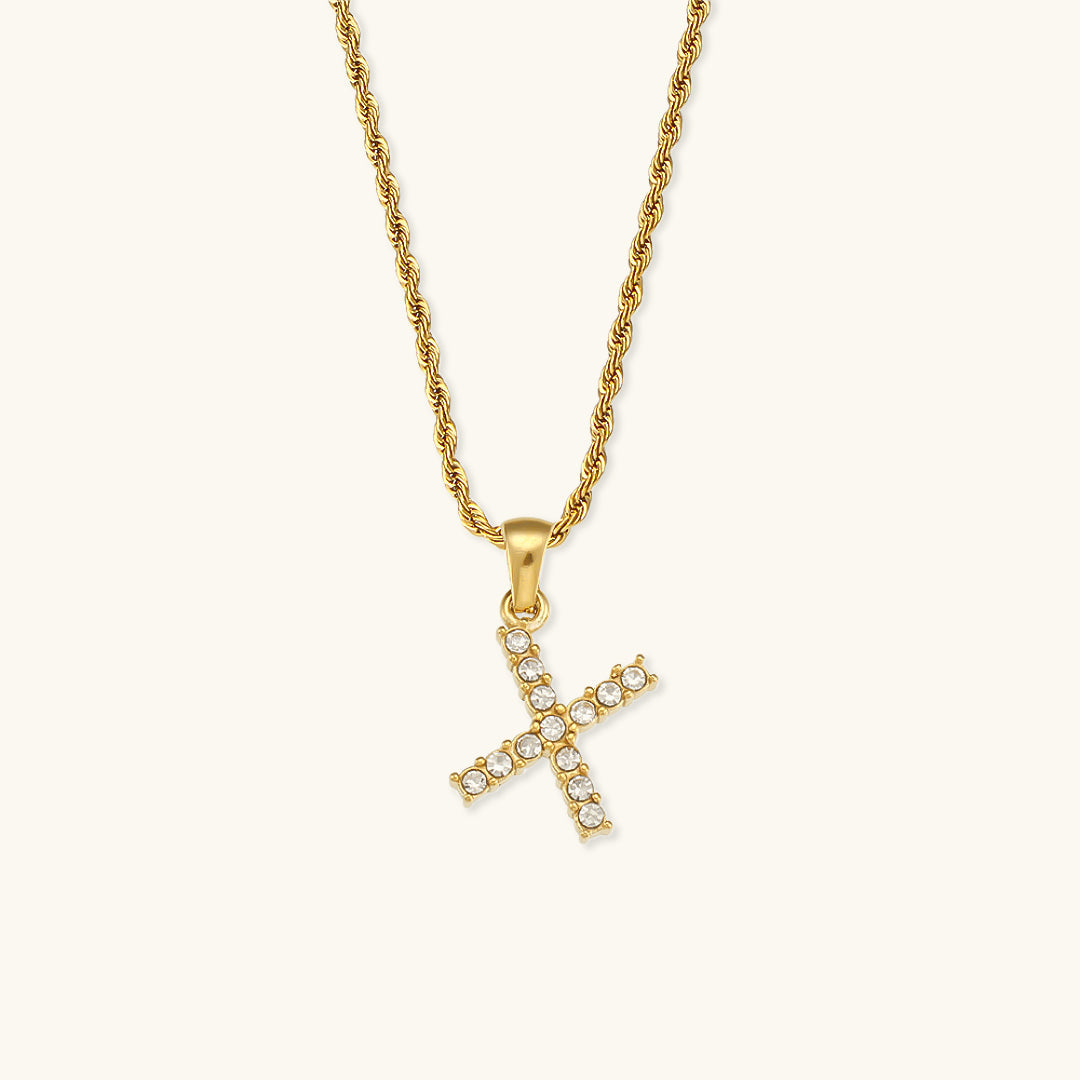 Maeve Diamond Initial Letter Necklace