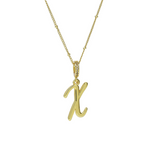 Load image into Gallery viewer, Elegant Cursive Font Satellite Chain Initial Necklace
