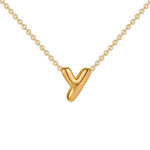 Load image into Gallery viewer, Dainty Bubble Letter Initial Necklace
