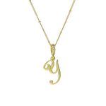 Load image into Gallery viewer, Elegant Cursive Font Satellite Chain Initial Necklace
