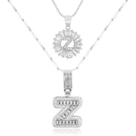 Load image into Gallery viewer, 2pc 14k Diamond Letter Initial Necklaces
