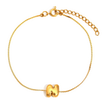 Load image into Gallery viewer, Dainty Bubble Letter Initial Bracelet
