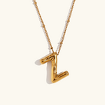Load image into Gallery viewer, Balloon Gold Initial Necklace

