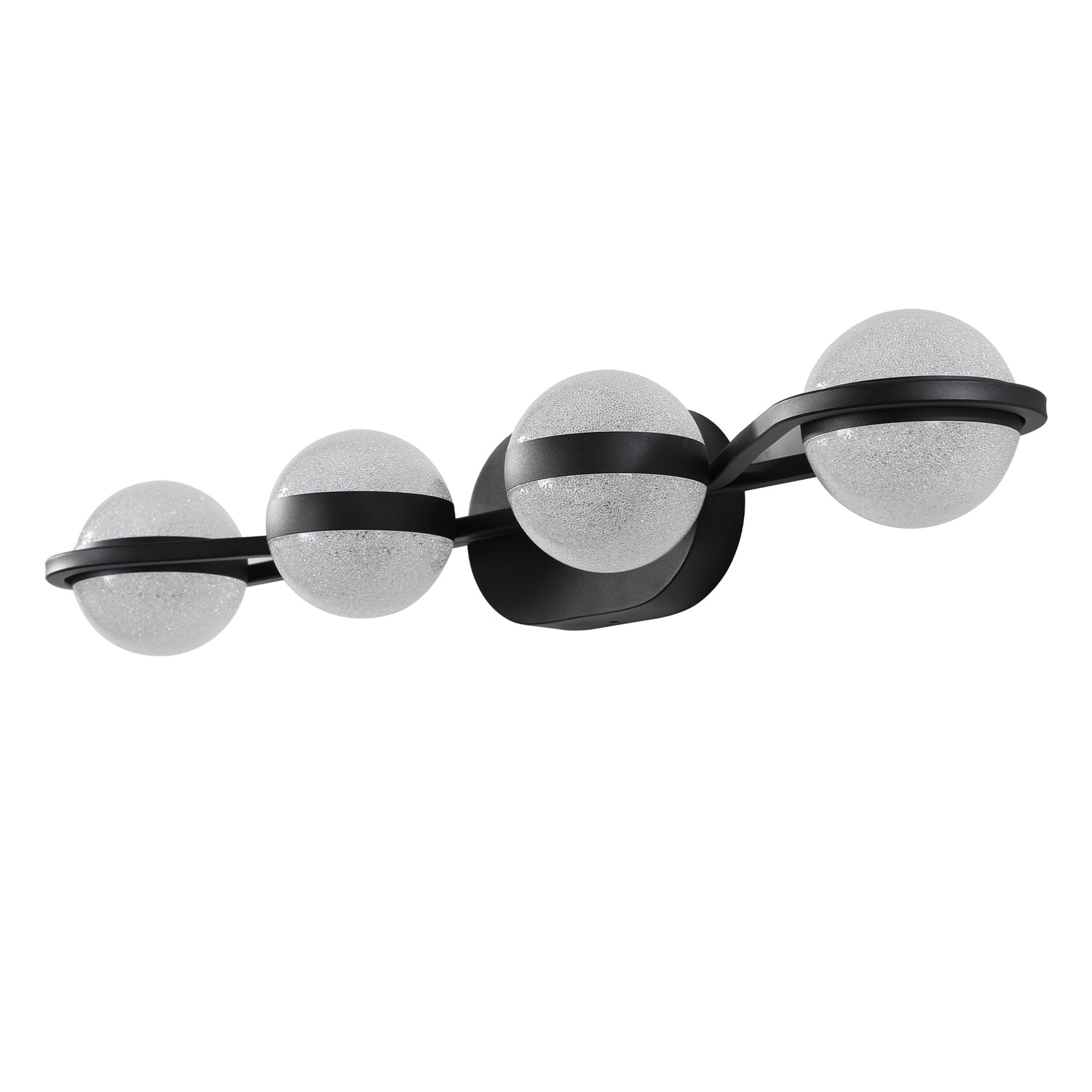 Modern 4-Light Black Bathroom Vanity Lighting