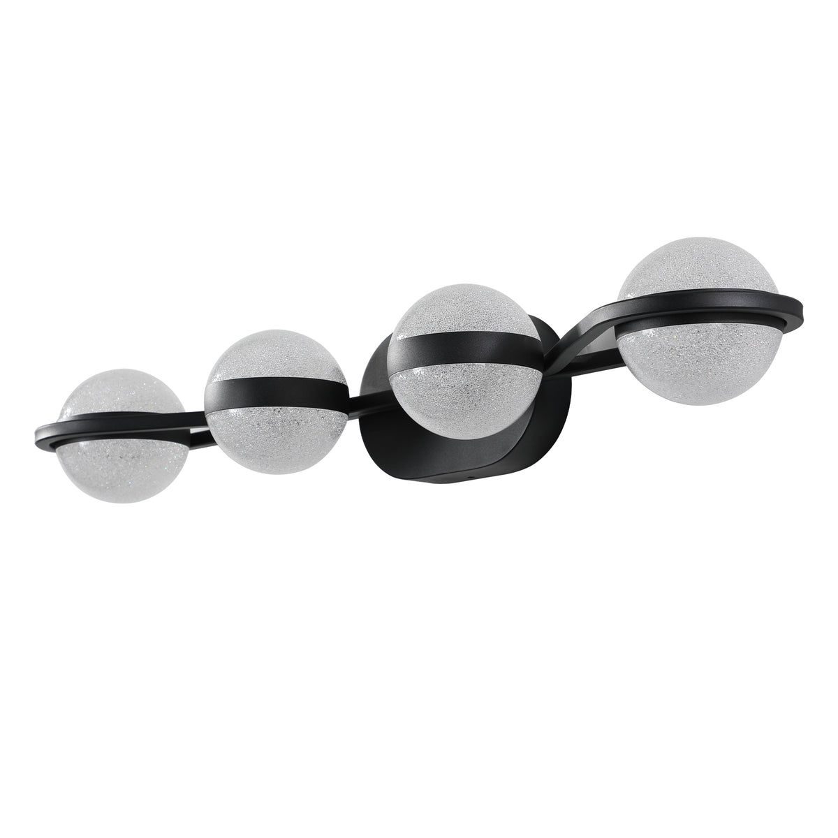 Modern Black 4-Light Vanity Lighting Fixture