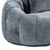 Gray Chenille Bean Shape 2-Seater Lazy Sofa