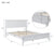 Stylish Solid Wood White Full Platform Bed