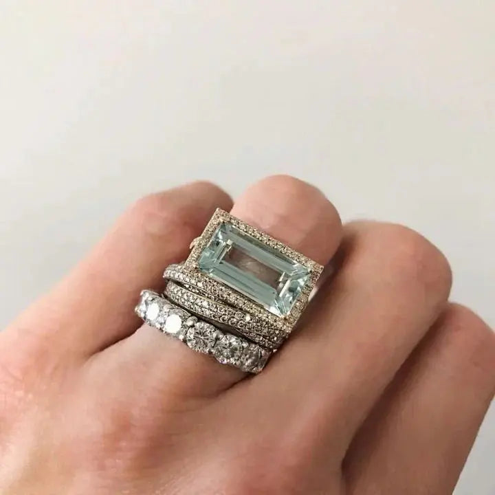 Dainty Turquoise Vintage Ring in Silver
