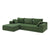 Addis 4-Seat Modular Convertible Sofa in Green