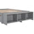 Gray Full Size Bed with Storage Case, 2 Storage Drawers and Lengthwise Support Slat