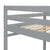 Gray Twin High Loft Bed with Ladder Landing Platform and Guardrails