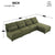 Meknes L-Shape Sofa in Green