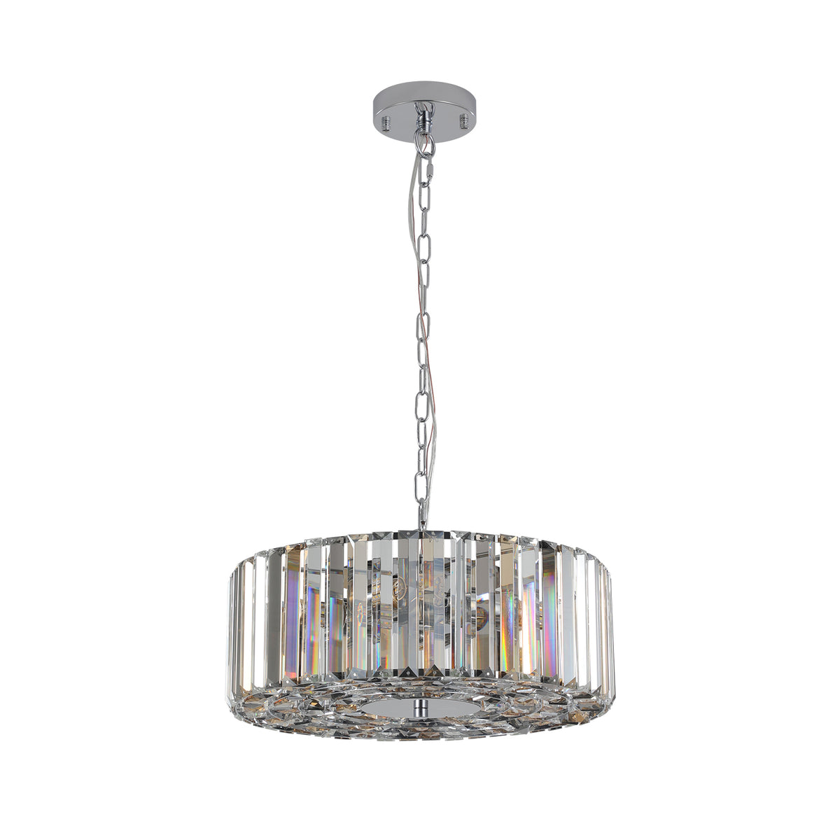Baguette Crystal Modern Round Chandelier