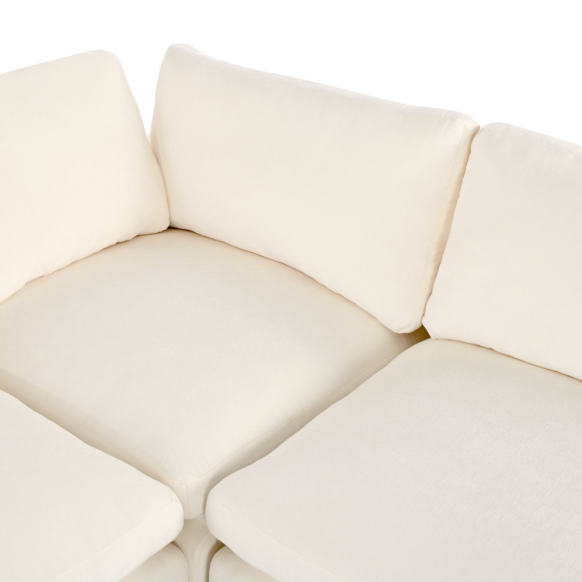 4-Seater Modular Sofa with Wireless Charging & Bluetooth - Beige