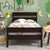 Espresso Tone Twin Bed with Headboard and Footboard