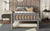 Gray Twin Platform Bed with Trundle, Headboard and Footboard