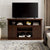 Traditional TV Media Stand Rustic Entertainment Console for TV Up to 65 Inches with Open and Closed Storage In Espresso